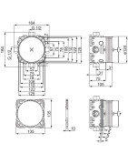 Vonios ir dušo maišytuvo korpusas Oras Bluebox