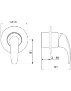Dušo maišytuvo dekoratyvinė dalis Oras Polara