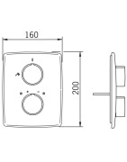 Termostatinio dušo maišytuvo dekoratyvinė dalis Oras Cubista
