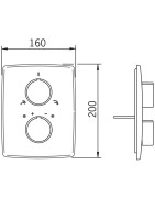 Vonios/dušo maišytuvo dekoratyvinė dalis Oras Cubista