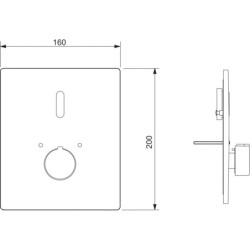 Termostatinio dušo maišytuvo dekoratyvinė dalis Oras Electra
