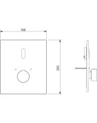 Termostatinio dušo maišytuvo dekoratyvinė dalis Oras Electra