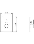 Dušo/vonios maišytuvo dekoratyvinė dalis Oras IL Bagno Alessi
