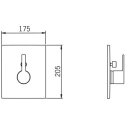 Dušo/vonios maišytuvo dekoratyvinė dalis Oras IL Bagno Alessi