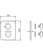 Vonios/dušo maišytuvo dekoratyvinė dalis Oras Optima