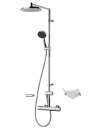Termostatinis lietaus dušo komplektas Oras Cubista, su stovu