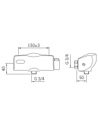 Bekontaktis dušo maišytuvas Oras Electra, 6V