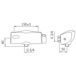Bekontaktis dušo maišytuvas Oras Electra, 6V