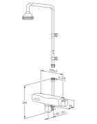 Bekontaktis dušo maišytuvas Oras Electra, 6V