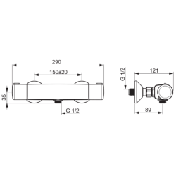 Dušo termostatinis maišytuvas Oras Nova