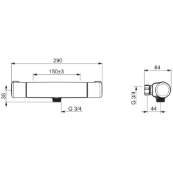 Termostatinis dušo maišytuvas Oras Nova