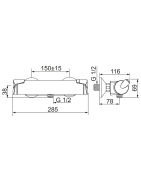 Termostatinis dušo maišytuvas Oras Optima