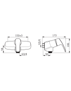 Dušo maišytuvas Oras Safira, su žarnos pajungimu iš apačios