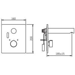 Praustuvo maišytuvo dekoratyvinė dalis Oras Electra, 6V