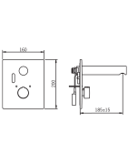 Praustuvo maišytuvo dekoratyvinė dalis Oras Electra, 12V