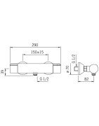 Termostatinis dušo maišytuvas Oras Cubista