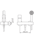 Dušo maišytuvas Oras IL Bagno Alessi One, su rankiniu dušu