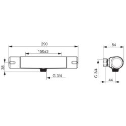 Termostatinis dušo maišytuvas Oras Nova
