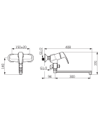 Dušo ir vonios maišytuvas Oras Safira 1073X
