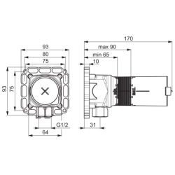Potinkinė dušo galvos/rankinio dušo jungtis Oras Signa