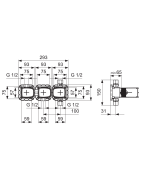Vonios ir dušo maišytuvo korpusas Oras Signa, 230/12V