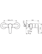 Dušo maišytuvas Oras Saga