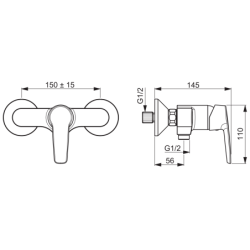 Dušo maišytuvas Oras Saga
