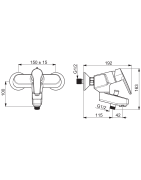 Dušo ir vonios maišytuvas Oras Saga