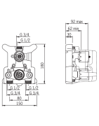 Termostatinio dušo maišytuvo korpusas Oras Optima