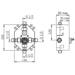 Dušo maišytuvo korpusas Oras IL Bagno Alessi One