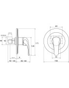 Dušo maišytuvo dekoratyvinė dalis Ravak Rosa RS 062.00
