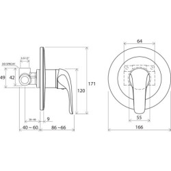 Dušo maišytuvo dekoratyvinė dalis Ravak Rosa RS 062.00