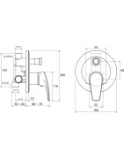 Vonios/dušo maišytuvo dekoratyvinė dalis Ravak Neo NO 061.00