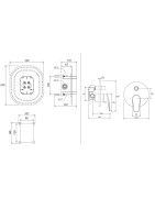 Vonios/dušo maišytuvo dekoratyvinė dalis Ravak Neo NO 065.00