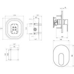 Potinkinis dušo maišytuvas Ravak Chrome CR 066.00