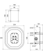 Potinkinė dėžutė Ravak R-box RB 070.50