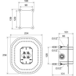 Potinkinė dėžutė Ravak R-box RB 070.50