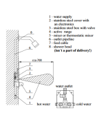 Dušo daviklis Sanela SLS02T, su montažine dėžute, 24V