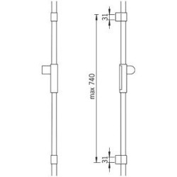 Dušo stovas Oras Hydra, 74 cm