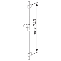 Dušo stovas Oras Natura, 74cm