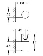 Dušo laikiklis Grohe Rainshower, sukiojamas