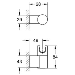 Dušo laikiklis Grohe Rainshower, sukiojamas
