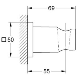 Dušo galvos laikiklis Grohe Rainshower, nesukiojamas