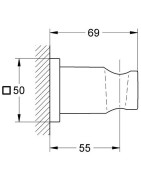 Dušo galvos laikiklis Grohe Rainshower, nesukiojamas, baltas