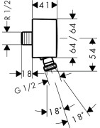 Jungtis potinkiniam dušui Hansgrohe Fixfit PuraVida