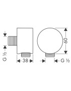 Jungtis potinkiniam dušui Hansgrohe Axor Starck Fixfit