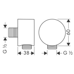 Jungtis potinkiniam dušui Hansgrohe Axor Starck Fixfit