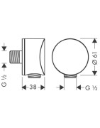 Jungtis potinkiniam dušui Hansgrohe Fixfit S