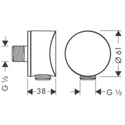 Jungtis potinkiniam dušui Hansgrohe Fixfit S