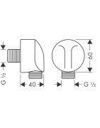 Jungtis potinkiniam dušui Hansgrohe Fixfit E